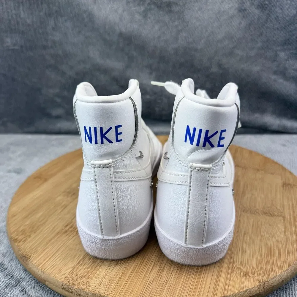Nike Blazer Mid 77 Shoes Womens Size 6 White Leather Mid Top Sneakers CZ4627-100
